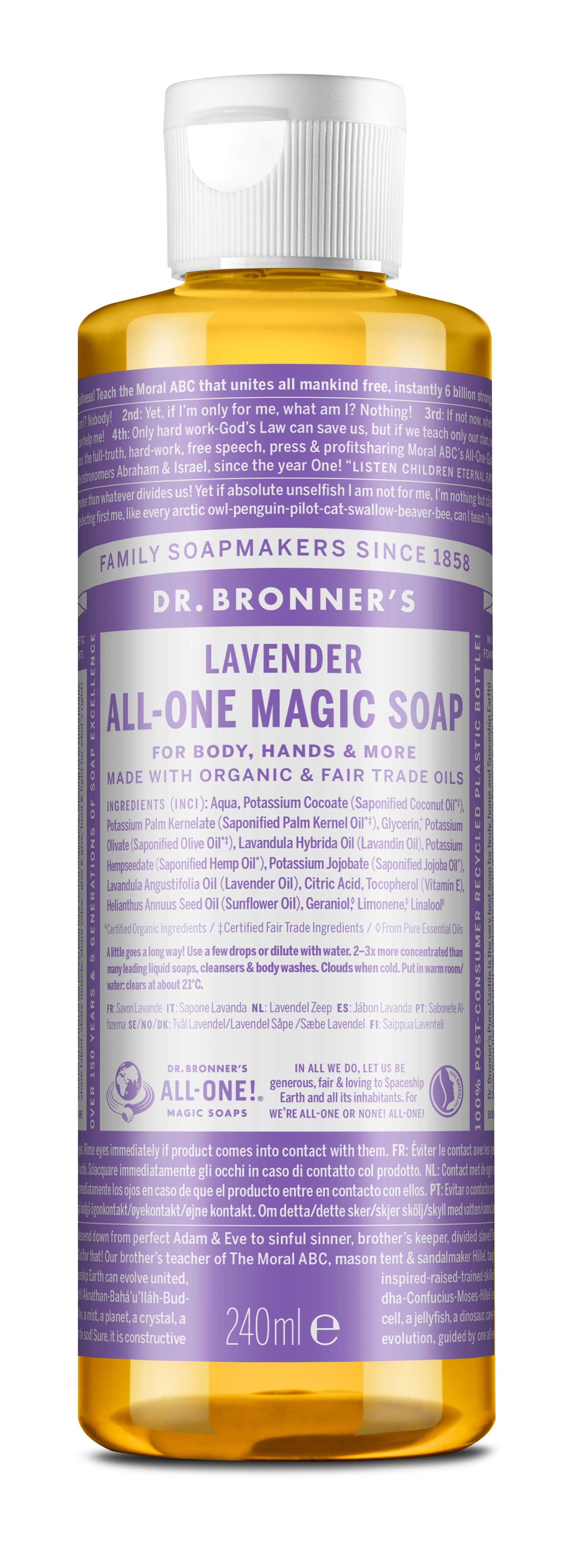 Dr Bronner Lavender AllOne Magic Soap 240ml Blukoo