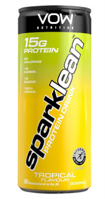 Vow Nutrition Sparklean Tropical Protein Drink - 330ml (Pack of 12)