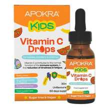 Apokra Kids Vegan Vitamin C Drops - 30ml