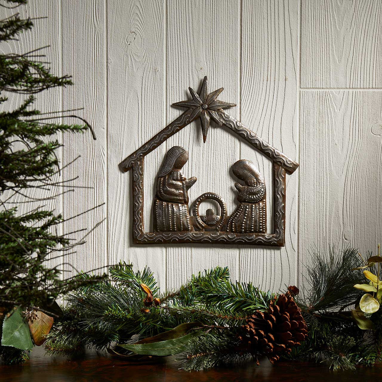 Haitian Metal Art | Recyled Metal Nativity Scene | SERRV