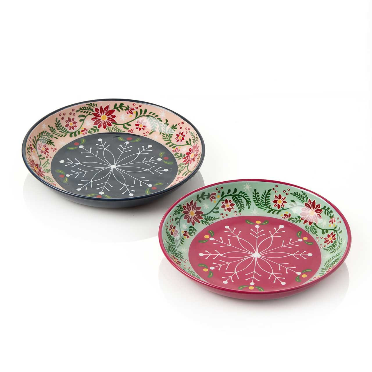 Fair Trade Christmas Serveware | Hand-Painted Plates Set