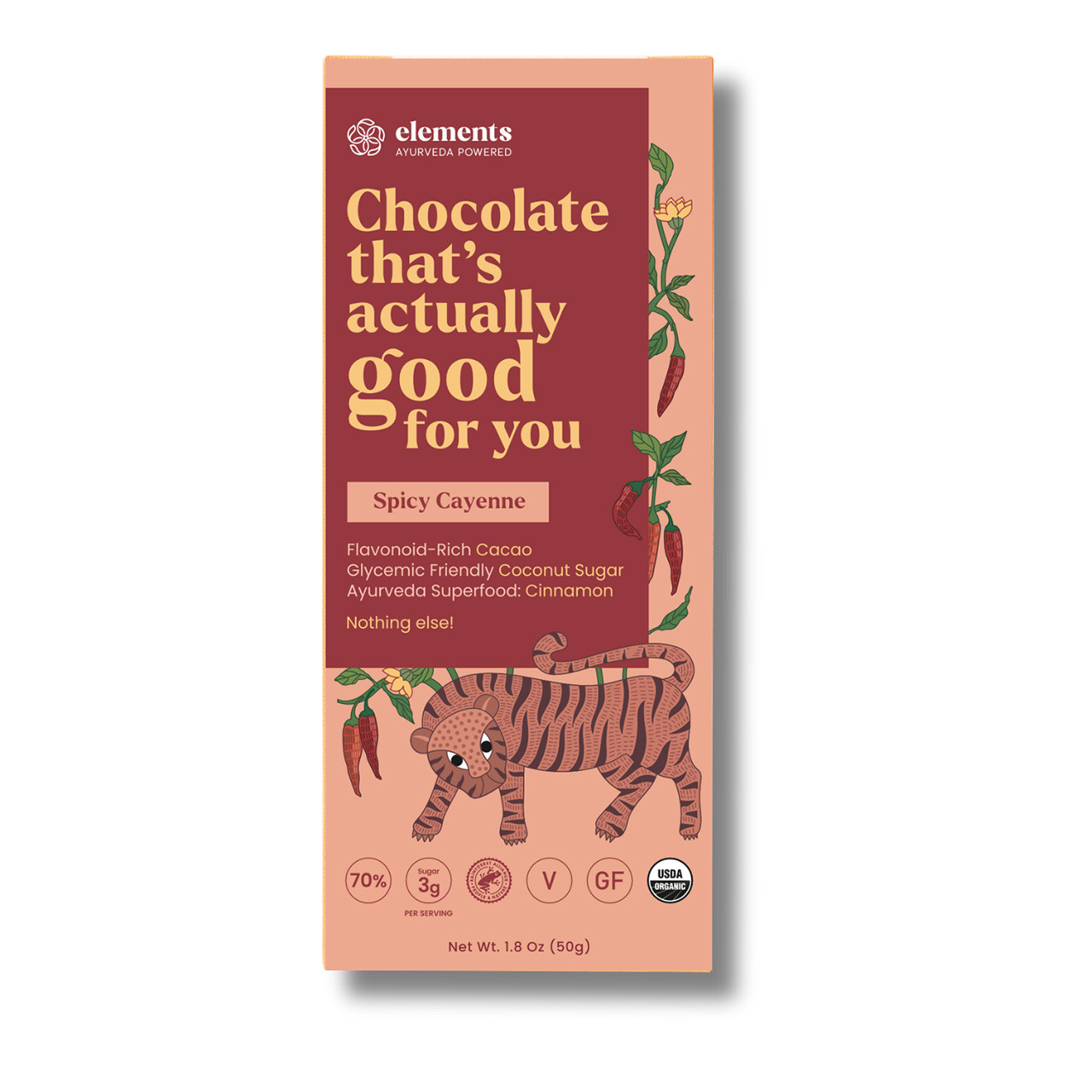 Vegan-Friendly Chocolate | Cayenne & Cinnamon Dark Chocolate | SERRV
