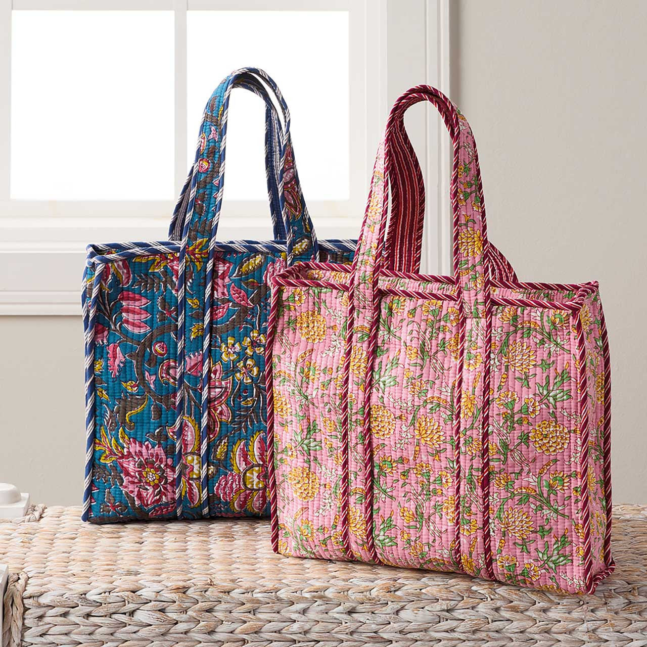 Pink Mughal Quilted Tote Bag main image 0