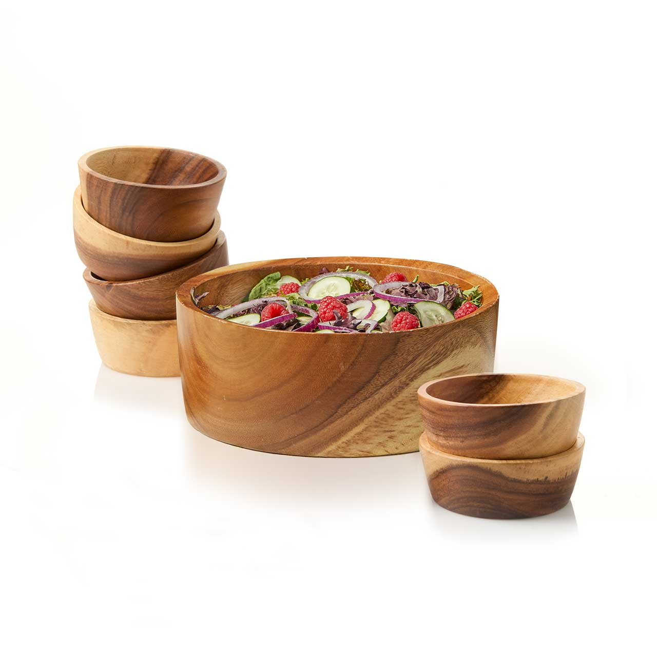 SERRV Acacia Salad Serving Bowl - Thumbnail 5