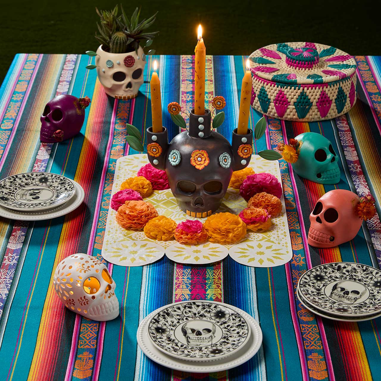 Ceramic Skull Flower Holders | Day of the Dead Vases | SERRV