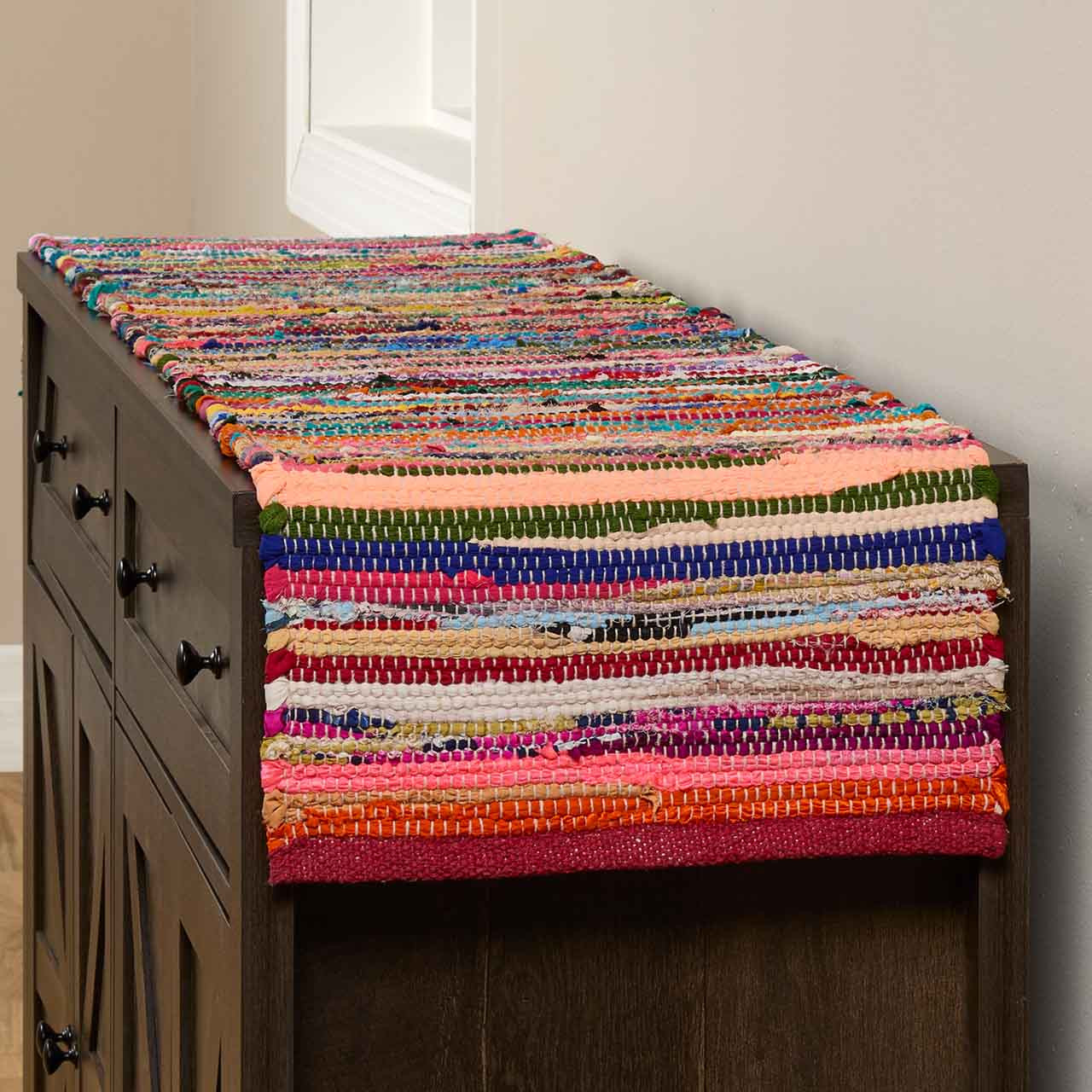 Upcycled Sari Woven Table Runner | Eco-Friendly Fair Trade Kitchen