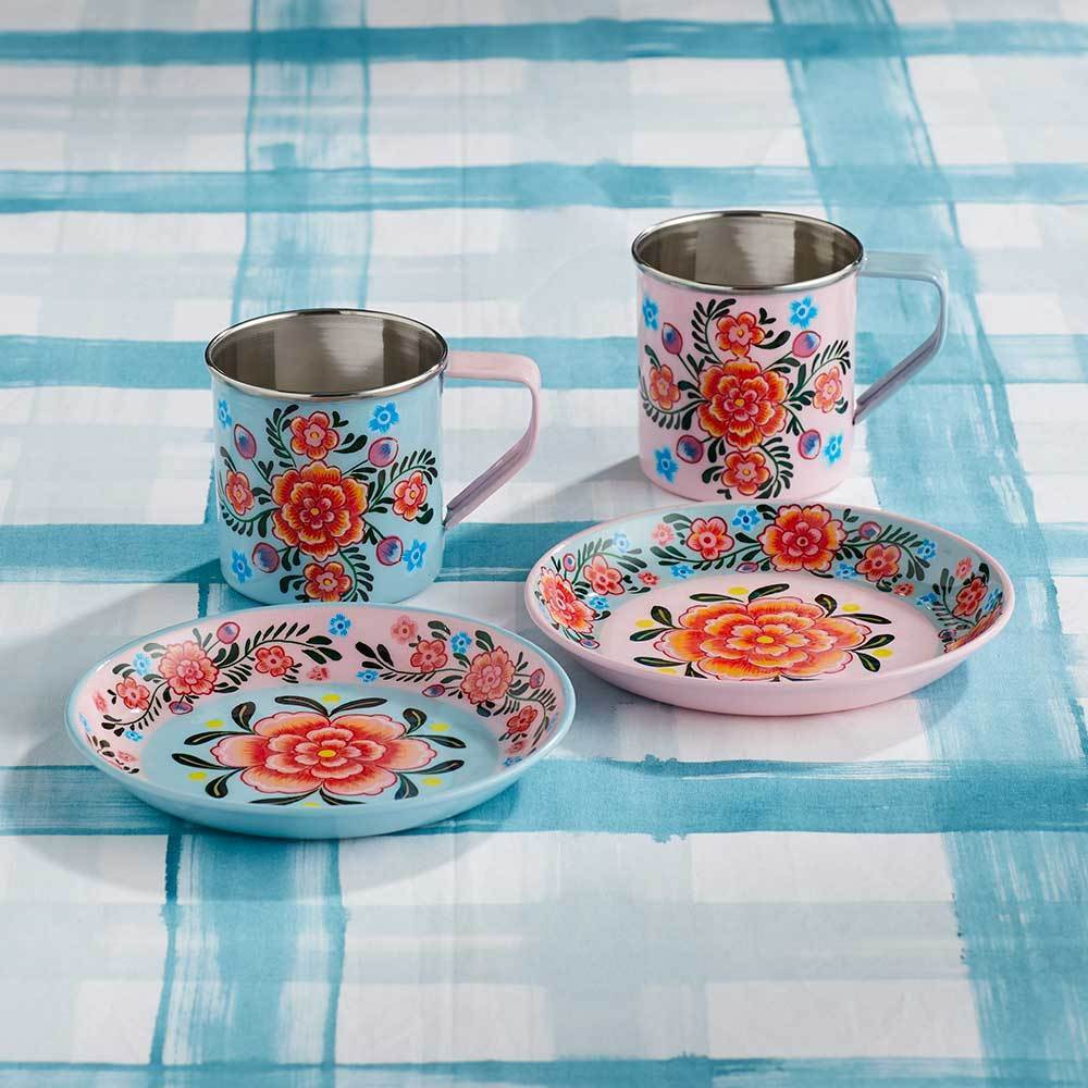 Handmade Serveware | Stainless Steel Enamelware Plates | SERRV
