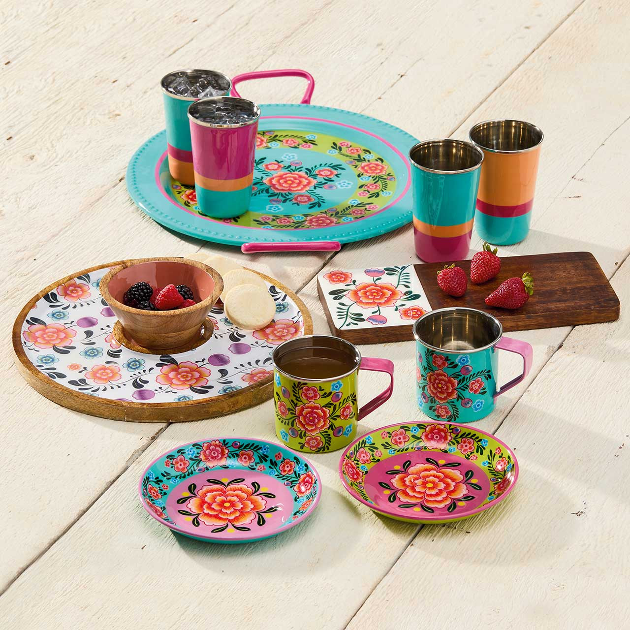 Sustainable Serveware | Stainless Steel Enamelware Plates | SERRV