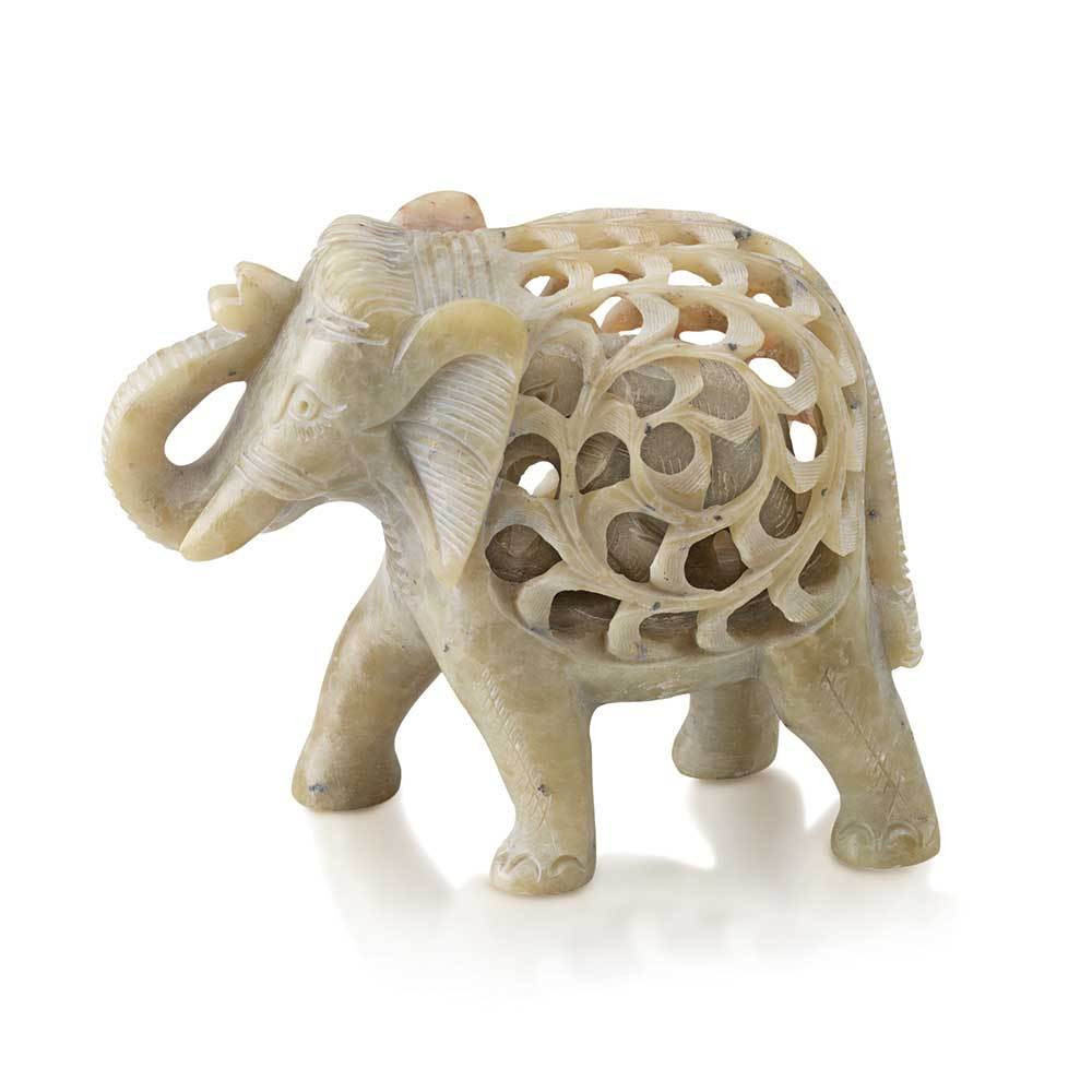 Double-Carved Gorara Elephant | Fair Trade Home Accents | SERRV