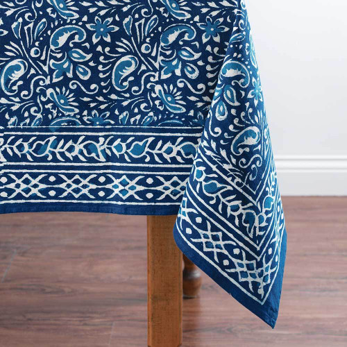 serrv Indigo Dabu Paisley Tablecloths