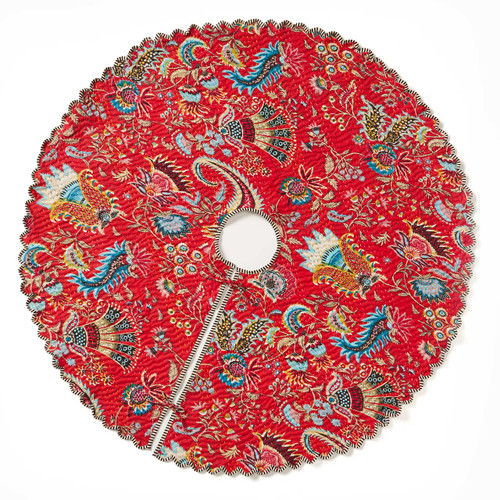 serrv paisley wonderland tree skirt