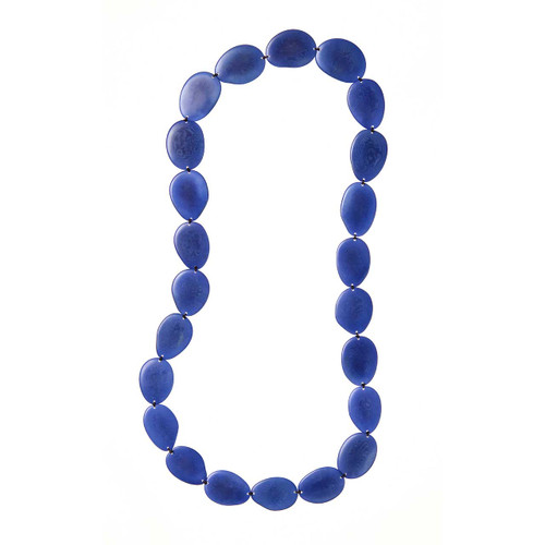 serrv azure tagua long necklace