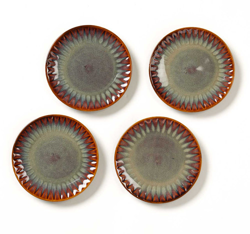 serrv riverbank appetizer plates - set of 4 alt