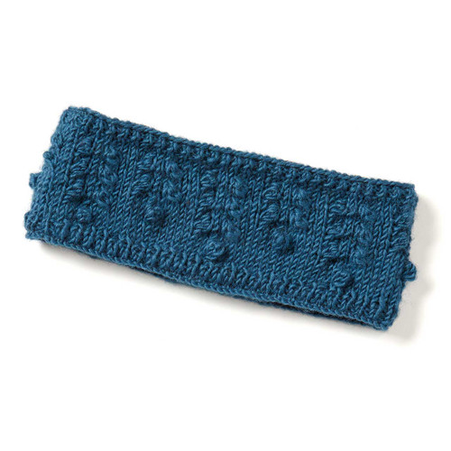 serrv teal knit wool headband