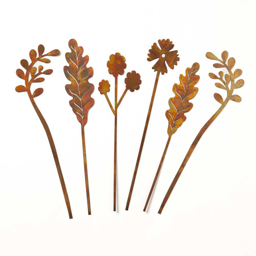 serrv recycled metal bouquet - set of 6