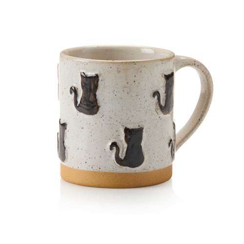 serrv black cat mug
