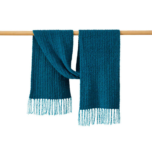 serrv teal boucle alpaca scarf