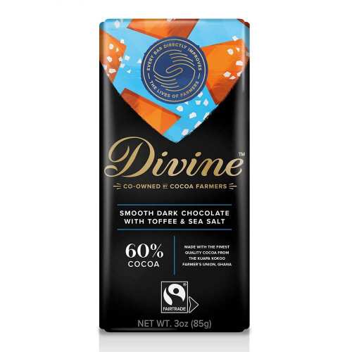 60% dark with toffee & sea salt large bar case
