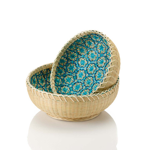 serrv vetsao woven bowls - set of 2