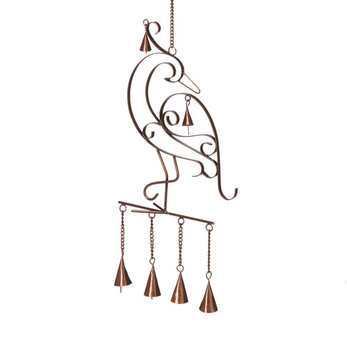 serrv standing crane wind chime