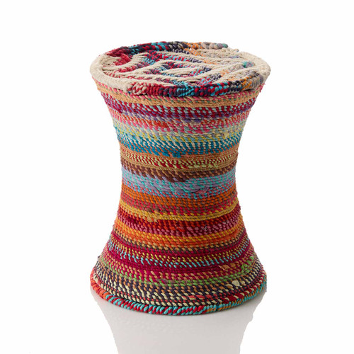 serrv mihir sari weave stool
