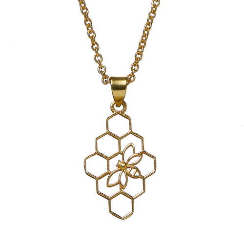beehive gold necklace