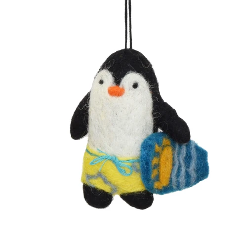 serrv surf's up penguin ornament update