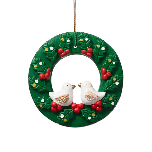 serrv peace dove wreath ornament