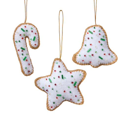 serrv sugar cookie ornaments - set of 3
