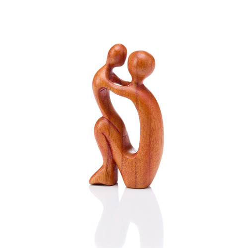serrv parent & child wood figurine