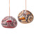 serrv avian motif gourd ornaments - set of 2