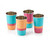 serrv bright stripe steel cups - set of 4