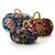 serrv glittering velvet pumpkins - set of 3