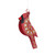 serrv hand-painted cardinal ornament