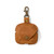 serrv camel tan leather earbud case