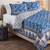serrv azure paisley vine bedding set