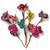 serrv remnant sari flowers - set of 3