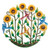 serrv sunflower garden wall art