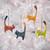 serrv Party Cat Ornaments - Set of 4 alt 1