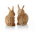 serrv rattan rabbits - set of 2