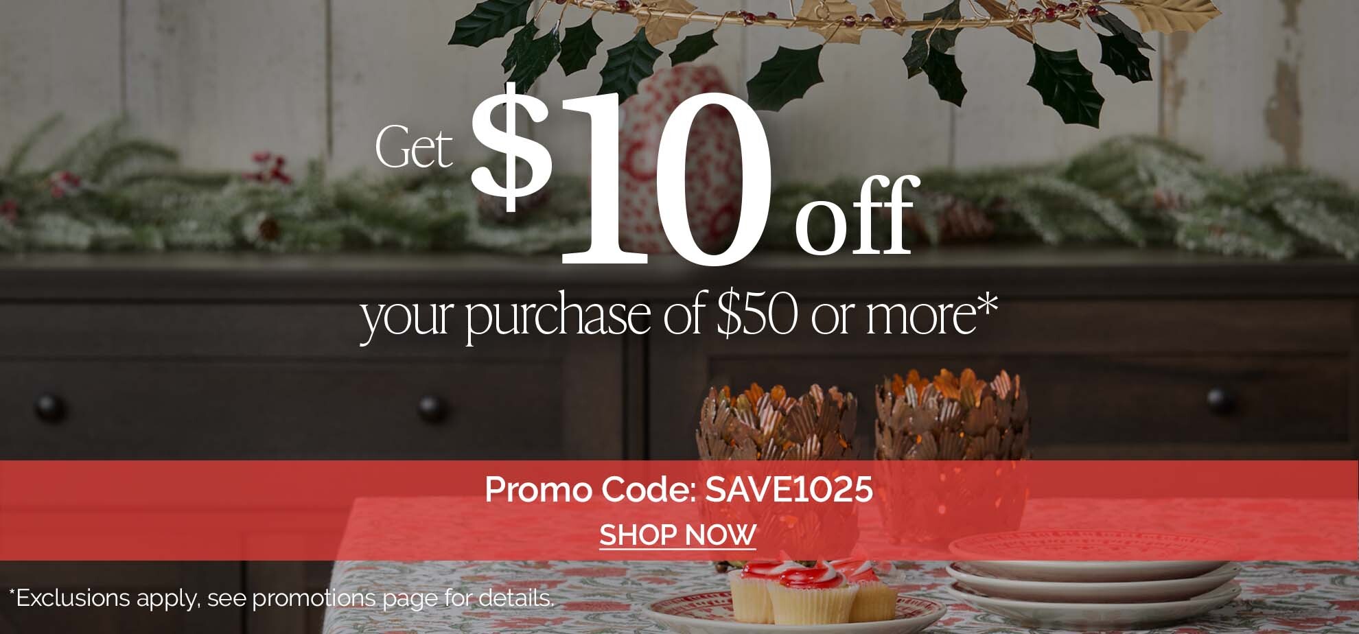 $10 off your $50+ purchase