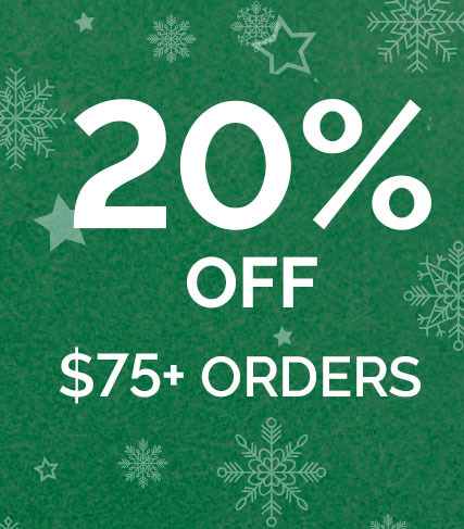 20% off $75+