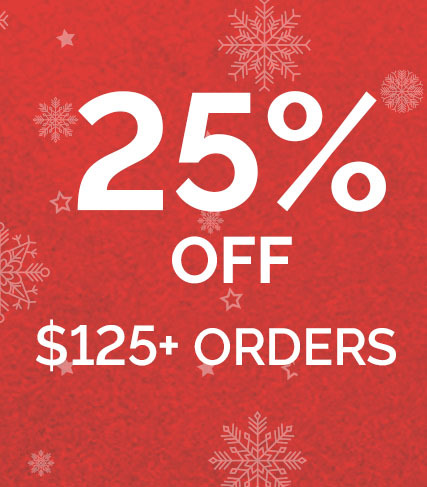 25% off $125+