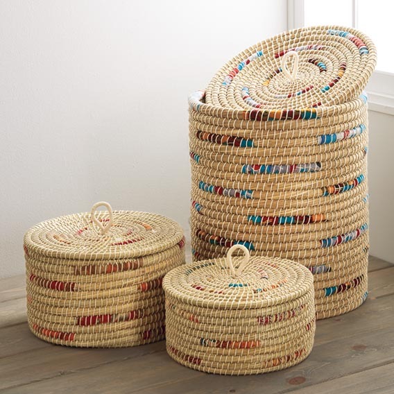 Shop storage baskets