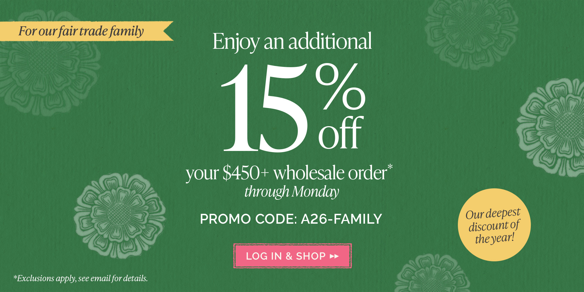Log in and shop