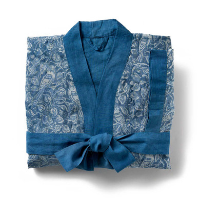 Wellness Gifts | Blue & White Women's Robe | SERRV