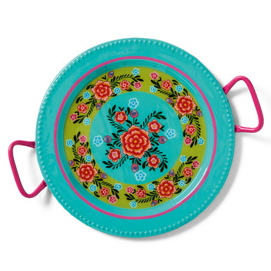 Hand-Painted Stainless Steel Drink Platter | SERRV