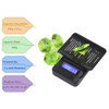 Compact pocket scale with stainless steel platform