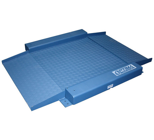 Optima 5,000 lb Drum Scale Low Profile Scale with 2 Ramps