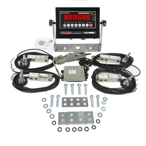 Optima NTEP Stainless Steel Weighing Scale Kit 40,000lbs 4x10000/15000lb Load Cells